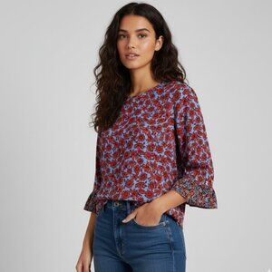 Dalia Floral Ruffle Sleeve Blouse